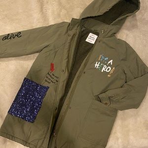 Zara Girls Olive Coat
